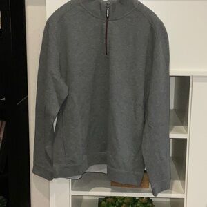 Men's Gray Half-Zip Sweater